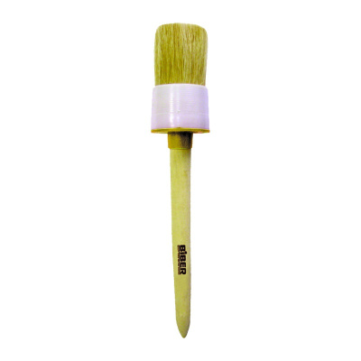 Кисть круглая Biber Стандарт с деревянной ручкой, натуральная щетина, 50 мм
