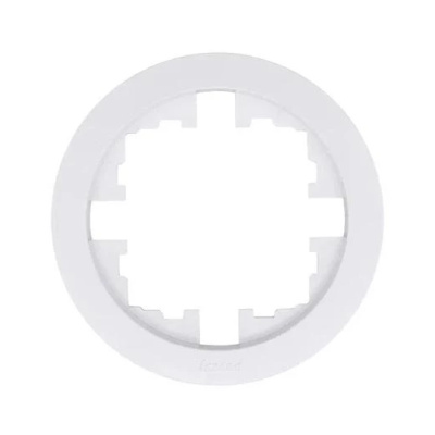Рамка 1-местная круглая Lezard Osen, белая, 744-0200-146 купить в отделе магазина Экономстрой