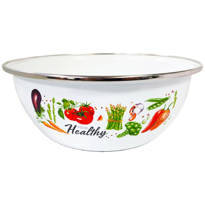 Миска эмалированная Appetite, Veggies, нержавеющая сталь, 2,5 л