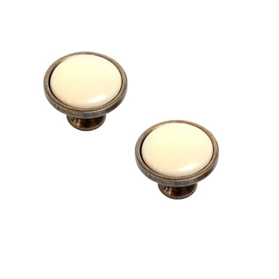 Ручка-кнопка мебельная StahlBuro C2501, 2 шт, AB старая бронза купить в отделе магазина Экономстрой