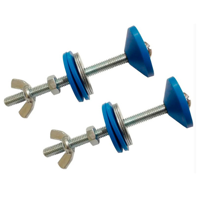 Крепление бачка к унитазу с гайкой барашек (комплект 2 шт), нержавеющая сталь купить в отделе магазина Экономстрой