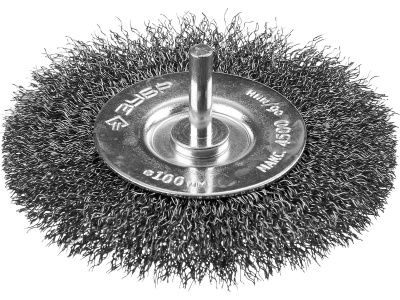 Щетка дисковая для дрели (100 мм), витая стальная проволока, Зубр 35198-100 купить в отделе магазина Экономстрой