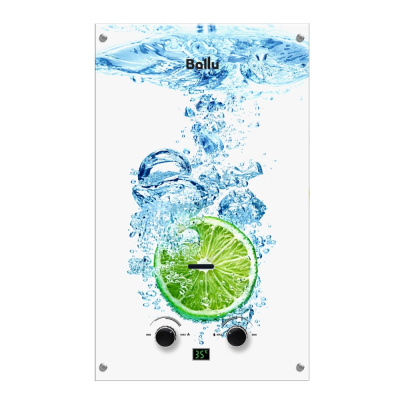 Водонагревательная газовая колонка Ballu GWH 10 Fiery Glass Lime