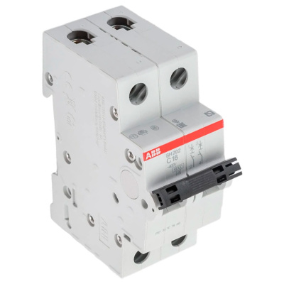 Автоматический выключатель ABB S202 C16, 2P (16А; 6kA), 2CDS212001R0164 купить в отделе магазина Экономстрой