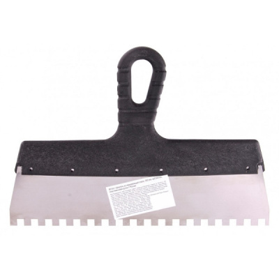 Шпатель зубчатый Sparta, пластмассовая ручка, зуб 8х8 мм, 300 мм купить в отделе магазина Экономстрой