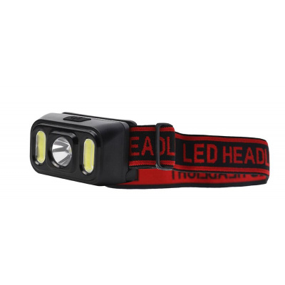 Фонарь налобный светодиодный Camelion LED53417, на аккумуляторе, 5 режимов, черный