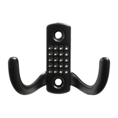 Крючок-вешалка двухрожковый StahlBuro 212 B BL, матовый черный купить в отделе магазина Экономстрой