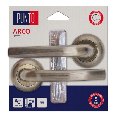 Ручка раздельная Punto LM/A R.TL54.ARCO/HD ABG-6, бронза купить в отделе магазина Экономстрой