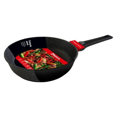 Сковорода литая, съемная ручка Sakura SA-F04-24 Каменная Black, черная, 24 см купить в отделе магазина Экономстрой