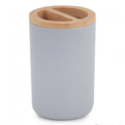 Стакан для зубных щеток Бамбук, серый купить в отделе магазина Экономстрой