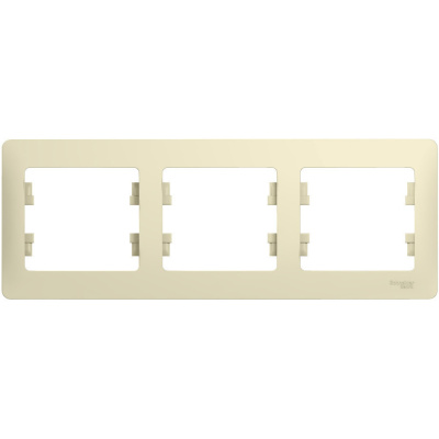 Рамка Schneider Electric, Glossa, 3 поста, бежевая купить в отделе магазина Экономстрой