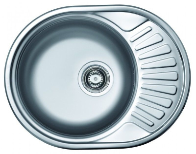 Мойка врезная, нержавеющая сталь чаша справа 450х570х170 мм 0,6 мм выпуск 3 1/2" КРОМРУС 410 ЕС-457 купить в отделе магазина Экономстрой