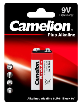 Батарейка алкалиновая Camelion Plus Alkaline 6LF22-1BL/Крона, 9V (1 шт)
