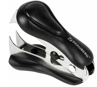 Антистеплер для скоб № 10 и № 24/6,BRAUBERG &quot;ST-100&quot;, с фиксатором, черный, 228578, 748903