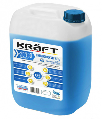 Теплоноситель Kraft -30°C ECO на основе пропиленгликоля, 20 кг