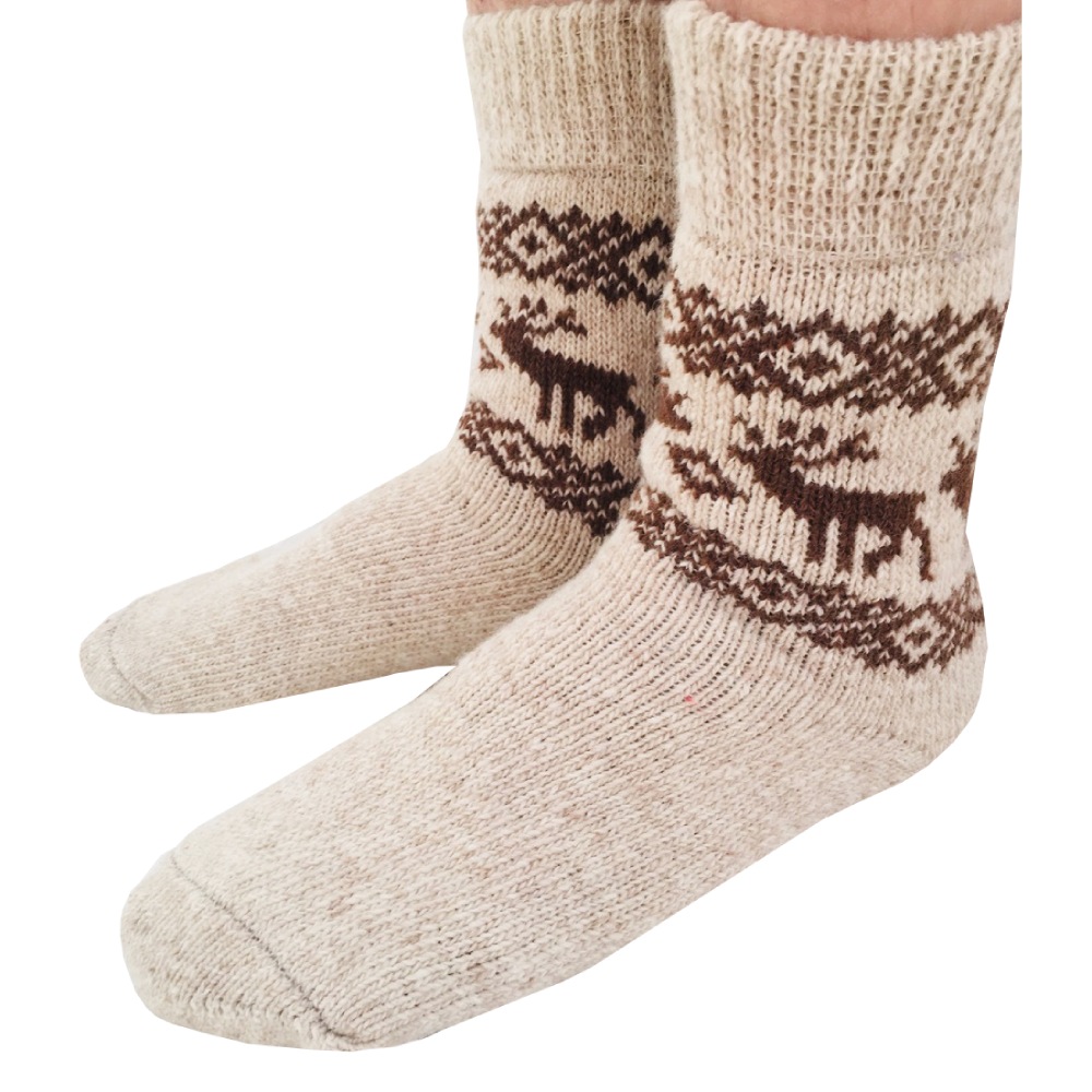 Носки мужские Truly Wooly, "Северные олени", из овечьей шерсти, размер 27-29 купить в отделе Носки магазина Экономстрой