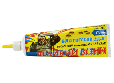 Средство гель от муравьев Великий воин, туба, 80 г