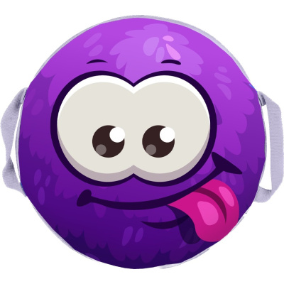 Ледянка круг Fani Sani, "Пушистик", фиолетовый принт, 35 см купить в отделе магазина Экономстрой