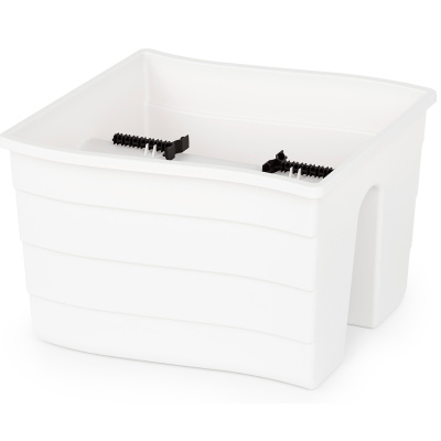 Кашпо на перила малое, белое, 290х290х200 мм купить в отделе магазина Экономстрой