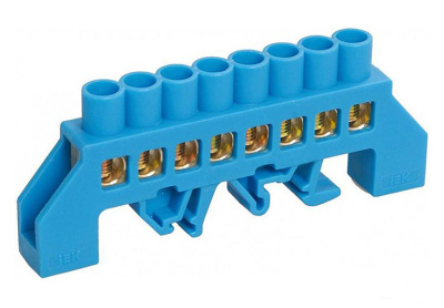 Шина N "ноль" в комбинированном DIN-изоляторе "Стойка" ШНИ-8х12-8-КС-С ИЭК (YNN10-812-8DP-K07) купить в отделе магазина Экономстрой