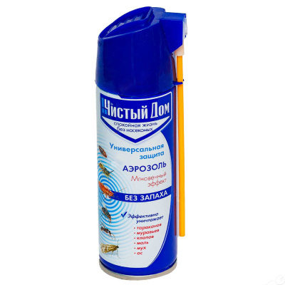 Аэрозоль от насекомых Чистый Дом, 150 мл купить в отделе магазина Экономстрой
