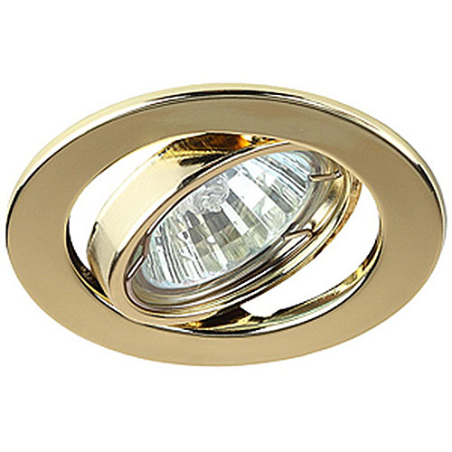 Светильник ЭРА ST2A GD поворотный MR16 12/220V, сталь, штамповка, золото купить в отделе Точечные светильники магазина Экономстрой