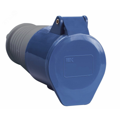 Розетка кабельная IEK, 16А, 2Р+E, IР44, 250В