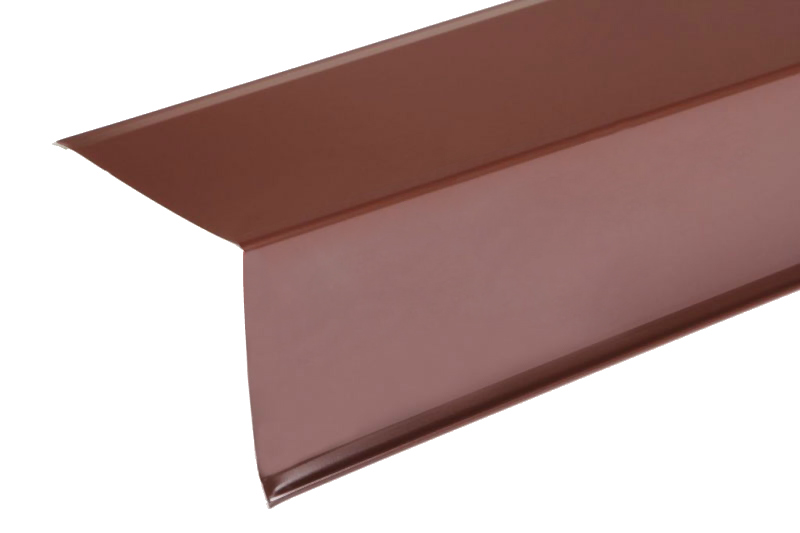 Планка торцевая 20х80х80х20 мм, 2 м, шоколадно-коричневая (RAL 8017) купить в отделе Фурнитура кровельная магазина Экономстрой