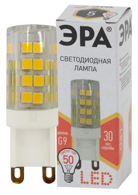 Лампа светодиодная капсульная Эра LED smd JCD-5W-CER-827-G9 400lm 2700К, Б0027863 купить в отделе магазина Экономстрой