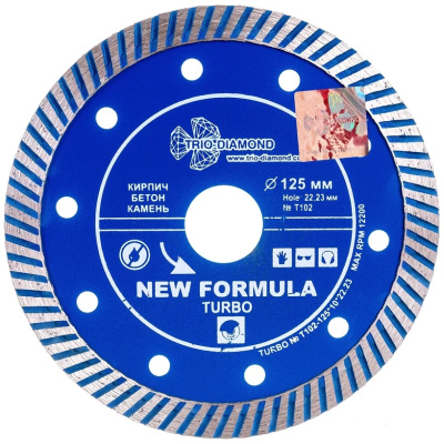 Диск отрезной алмазный Турбо New Formula (125х22,23х2,2 мм) Trio-Diamond, T102 купить в отделе магазина Экономстрой