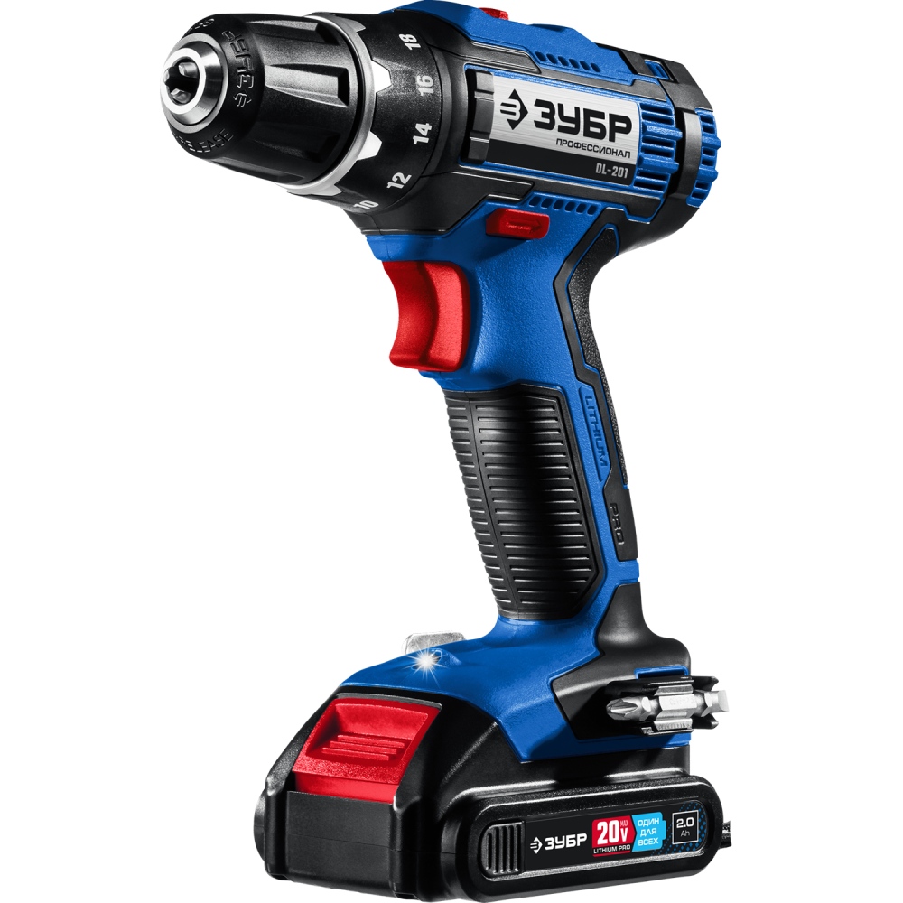 Аккумуляторная дрель-шуруповерт Зубр Профессионал DL-201-22, 2 АКБ, в кейсе, 20 В (2 Ач) купить в отделе Дрели, шуруповерты, отвертки, граверы магазина Экономстрой