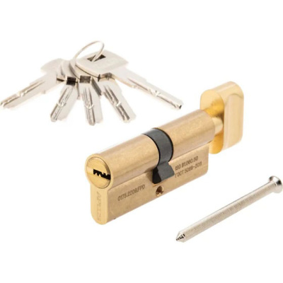 Цилиндровый механизм Apecs SM-70-C-G, ключ/вертушка, золото купить в отделе магазина Экономстрой