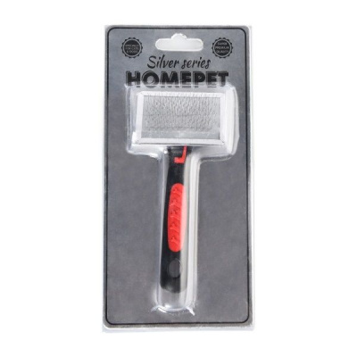 Пуходерка для кошек/собак металлическая S (14х6,3 см) HOMEPET SILVER SERIES 792096