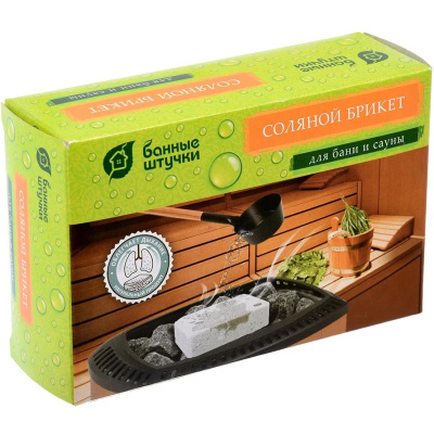 Соляной брикет для бани и сауны Банные штучки, 1300 г купить в отделе магазина Экономстрой