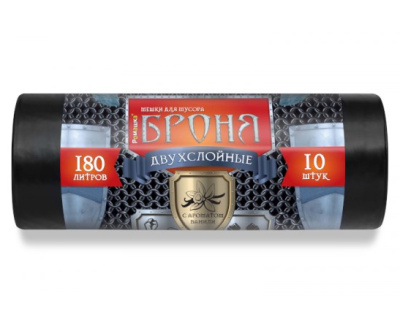 Мешки для мусора 180 л в рулоне ПВД «БРОНЯ» Ромашка черный ВР-0011Н купить в отделе магазина Экономстрой