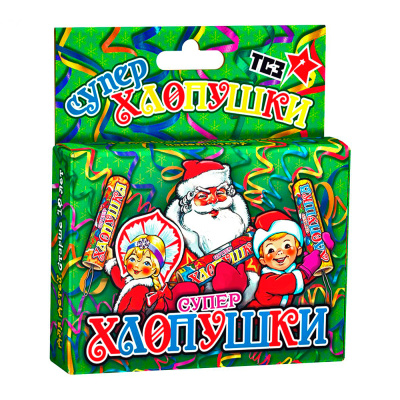 Хлопушка Супер с конфетти 100 мм, 3 шт, ТР106 купить в отделе магазина Экономстрой