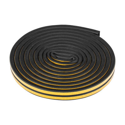 Уплотнитель резиновый Сибртех, 6 м, профиль "D", черный купить в отделе магазина Экономстрой