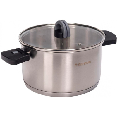 Кастрюля из нержавеющей стали Attribute Foldaway ASF024 с крышкой, 5 л купить в отделе магазина Экономстрой