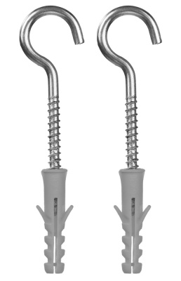 Крюк-полукольцо Стройбат с дюбелем, оцинкованный, 6 мм (6 шт) купить в отделе магазина Экономстрой