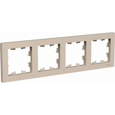 Рамка 4-постовая Systeme Electric AtlasDesign, песочная (ATN001204) купить в отделе магазина Экономстрой