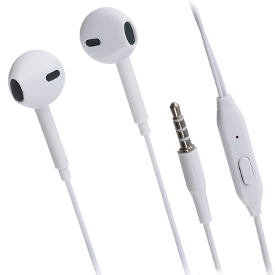 Наушники проводные GoPower GPHP01 AUX с плоской фиксацией, белые купить в отделе магазина Экономстрой
