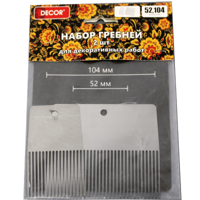 Набор гребней Decor, 52, 104 мм, 2 шт купить в отделе магазина Экономстрой
