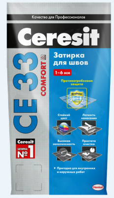 Затирка Ceresit CE 33 Comfort №04, серебристо-серая, 2 кг