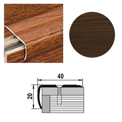 Порог-угол 40х20х900мм дуб темный ПУ 06.900.091 купить в отделе магазина Экономстрой