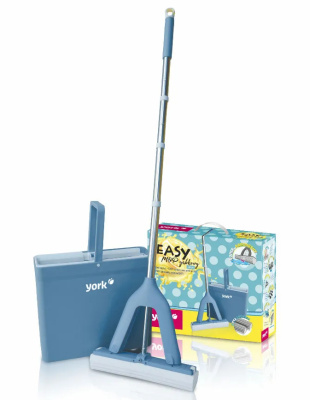 Набор для уборки Изи губчатая швабра, ведро с отжимом YORK (2 запаски) 072060 купить в отделе магазина Экономстрой
