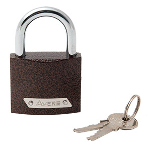 Замок навесной Avers PD-01-38-Blister, цилиндровый, чугунный корпус
