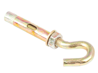 Анкерный болт с крюком, желтый цинк, 12х70 мм (2 шт) купить в отделе магазина Экономстрой