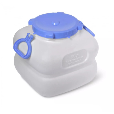 Бочка пластиковая пищевая Martika Гранде с ручками, квадратная, белая, 30 л купить в отделе магазина Экономстрой