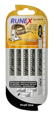 Пилки для работы по дереву Runex, Т301DL, 132x107 мм (5 шт), 555116 купить в отделе магазина Экономстрой