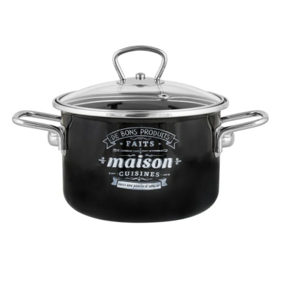 Кастрюля эмалированная цилиндрическая Maison TM Appetite 1SD185S с крышкой, 3 л купить в отделе магазина Экономстрой